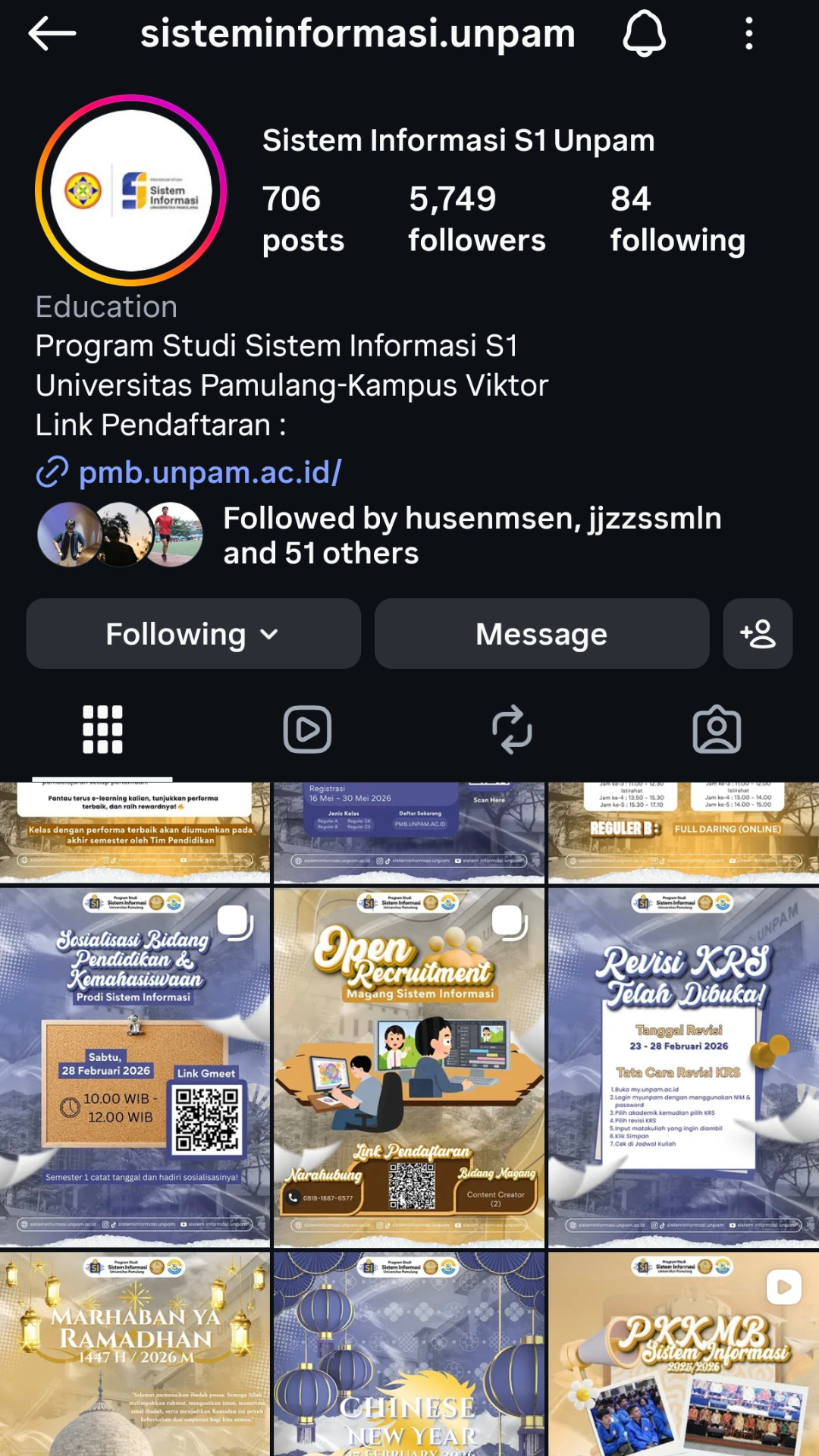 Marketing Communication Prodi Sistem Informasi